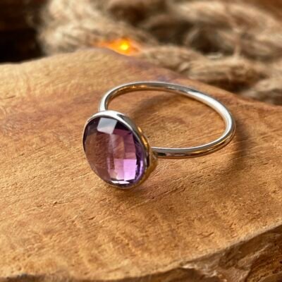 ring solitair met amethist-3