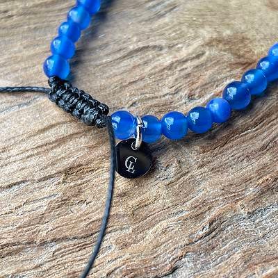 Power armband blauwe agaat-3